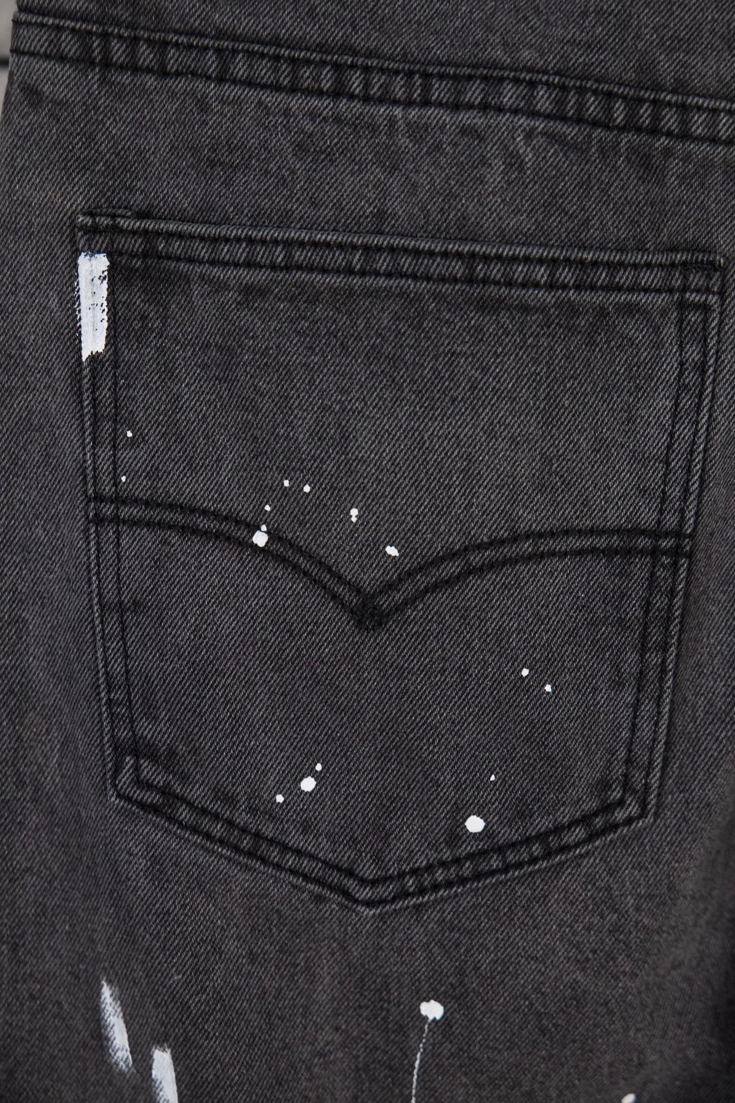 Style number: M401 P250 GALLERY DEPT. Spliced ​​ink splash denim print logo bell bottoms washed jeans Color: black blue Code number: 28 30 32 34